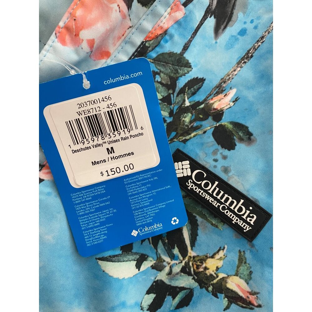 Columbia $150 Deschutes Valley Unisex Rain Poncho NEW WITH TAGS - Picture 3 of 7